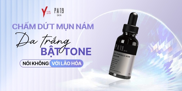 Serum giảm mụn, mờ nám tái tạo làm sáng da, PA19 Skin 8% Mandelic serum 30ml