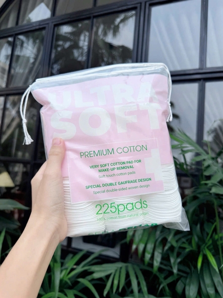 Bông Tẩy Trang SENADEMAR Premium Cotton Very Soft cotton Pad For Make Up Removel 225 Miếng