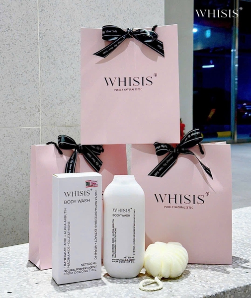 Sữa Tắm Men Sữa Gạo Sáng Da, Dưỡng Ẩm, Mềm Mượt Whisis Body Wash 500ml ( Tặng Bông Tắm )- có VAT