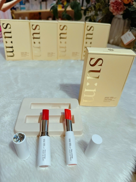 Set son dưỡng có màu Sum37 Time Energy Moist Lip Balm Red (special set)