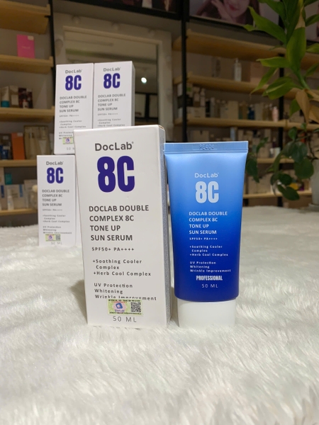 Serum Chống nắng 3 trong 1 dưỡng trắng nâng tone Double Complex 8C Tone Up Sun Serum SPF50 PA