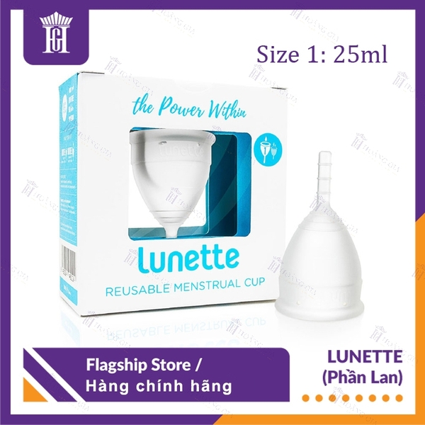 Cốc Nguyệt San Lunette Chính Hãng (Trong) Nhập Khẩu Phần Lan - 100% Silicon Y tế Cao Cấp An toàn