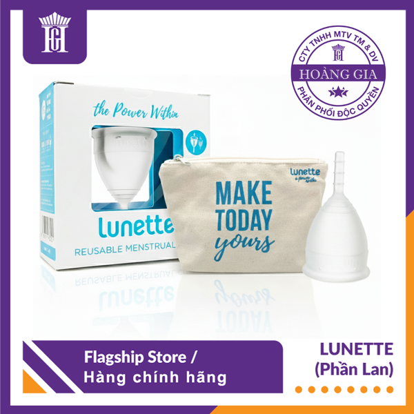 Combo Cốc Nguyệt San Lunette Chính Hãng Phần Lan – Menstrual Cup Combo (Trong) + Túi Chống Nước