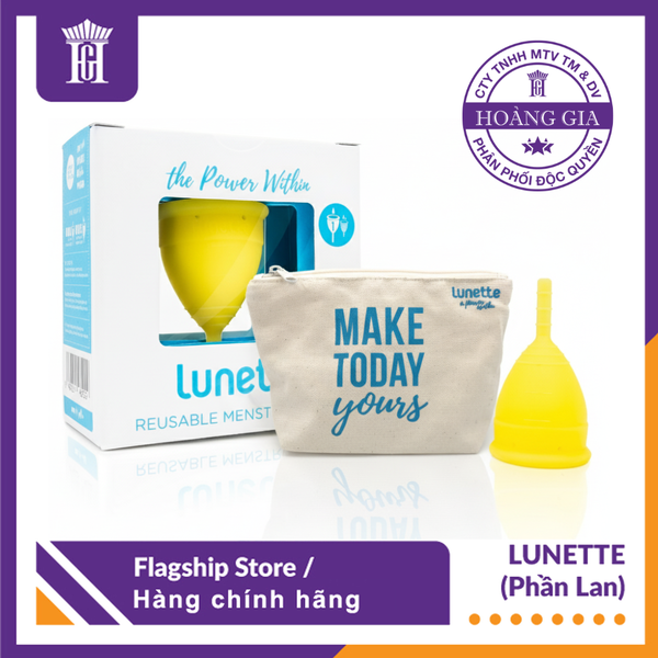 Combo Cốc Nguyệt San Lunette Chính Hãng Phần Lan – Menstrual Cup Combo (Vàng) + Túi Chống Nước