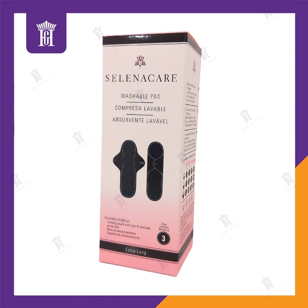 Băng vệ sinh vải siêu thấm Selenacare - Áo - Pad 3 - Loại siêu dài 20 ml