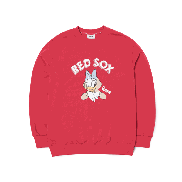 mlb-x-disney-donald-duck-front-print-overfit-sweatshirt-boston-red-sox-red