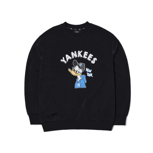 mlb-x-disney-donald-duck-front-print-overfit-sweatshirt-new-york-yankees-black