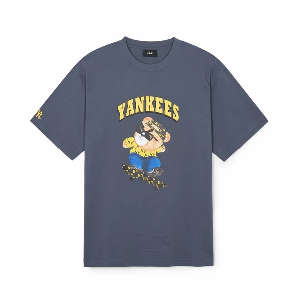 ao-thun-mlb-korea-summer-mega-bear-new-york-yankees-grey