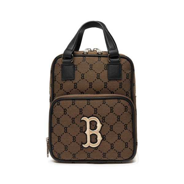 mlb-monogram-diamond-jacquard-mini-backpack-boston-red-sox-brown