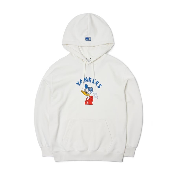mlb-x-disney-donald-duck-big-logo-overfit-hoodie-new-york-yankees-ivory