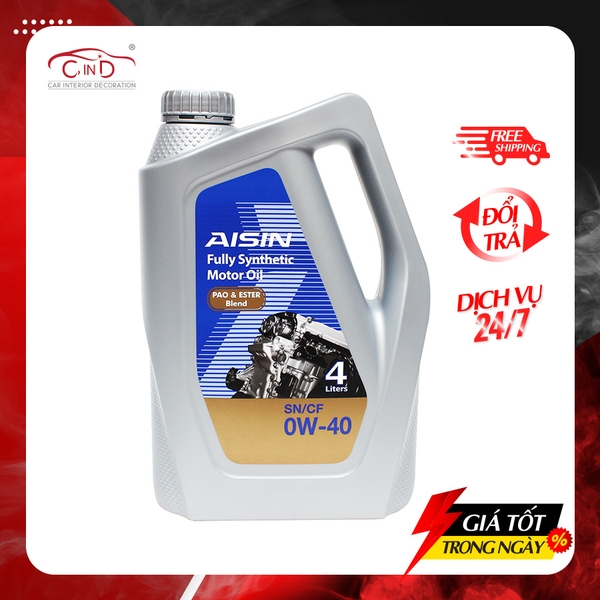 Nhớt Động Cơ AISIN ESEN0044P 0W-40 SN / CF Pao & Ester Blend 4L - Nhập Khẩu Chính Hãng
