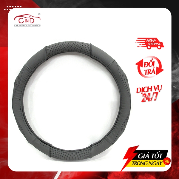 Bọc Vô Lăng CIND B598 Size M Màu Xám - Nhập Khẩu Chính Hãng