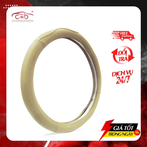 Bọc Vô Lăng CIND XSA001 Size M Màu Kem - Nhập Khẩu Chính Hãng