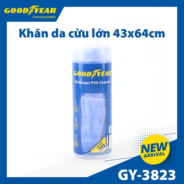 Khăn Da PVA Siêu Mịn GOODYEAR Chuyên Dụng Lau Xe Ô tô Xe Máy Vật Dụng - Nhập Khẩu Chính Hãng