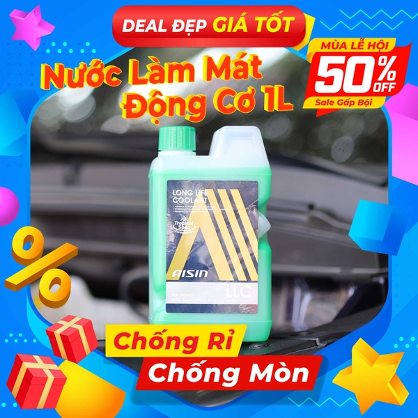 Nước Làm Mát Động Cơ Màu Lá AISIN LCPM20A1LG 1L - Nhập Khẩu Chính Hãng