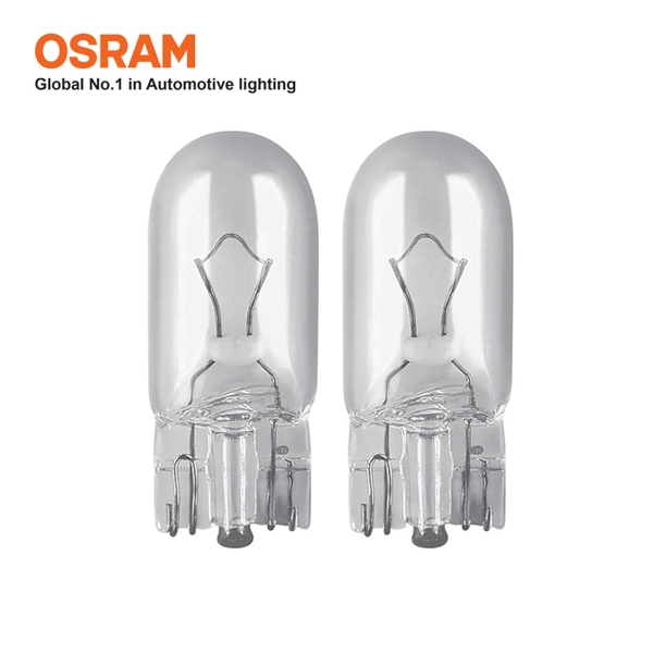 Combo 2 Bóng Đèn Chân Ghim Nhỏ 1 Tim OSRAM Original T10 W5W 24V 5W - Nhập Khẩu Chính Hãng