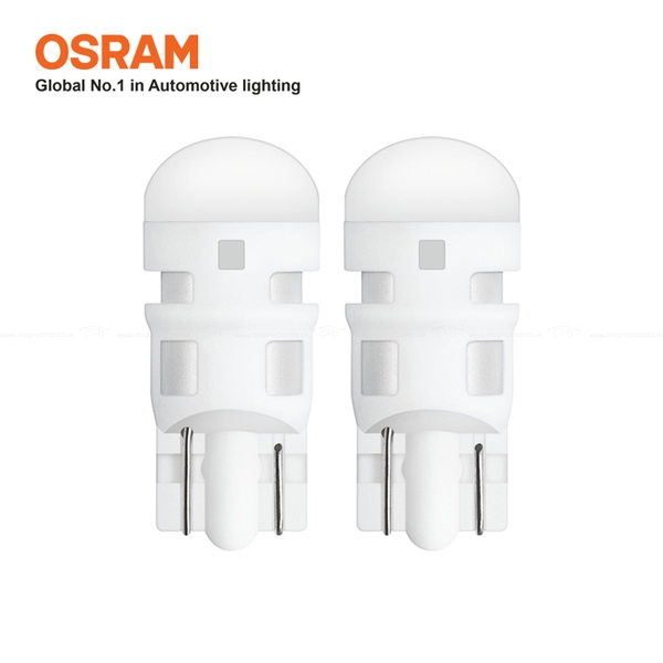 Combo 2 Bóng Đèn Led Chân Ghim Nhỏ OSRAM Standard T10 W5W 2825DW4.0 12V Màu Trắng Cool - Nhập Khẩu Chính Hãng