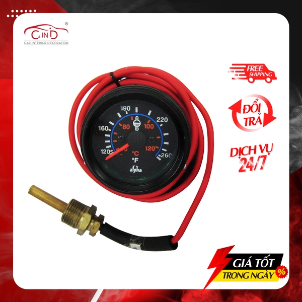 Đồng Hồ Đo Nhiệt Độ Nước Làm Mát CIND Alpha 300108 Dây 1.8m - Nhập Khẩu Chính Hãng