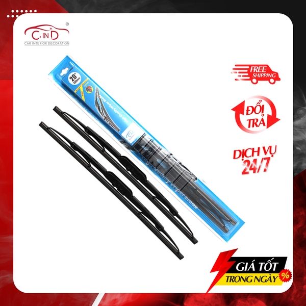 Combo 2 Gạt Mưa Gọng Sắt CIND 405 (20 Inch/500 mm) - Nhập Khẩu Chính Hãng