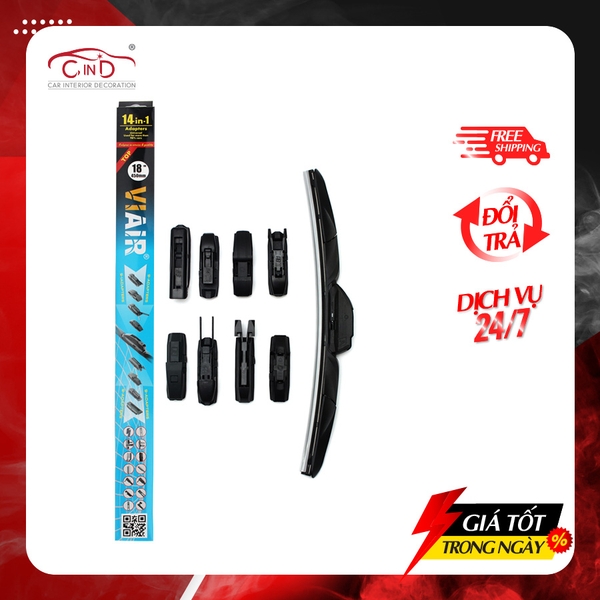 Gạt Mưa 14 Trong 1 VIAIR 915 (18 Inch/450 mm) - Nhập Khẩu Chính Hãng