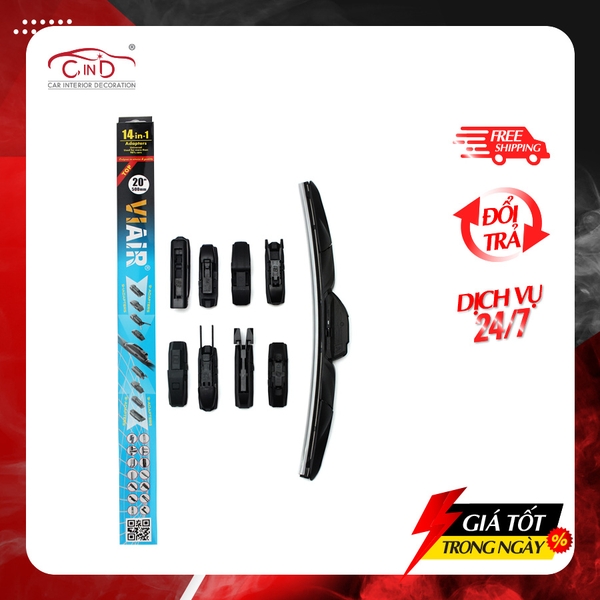 Gạt Mưa 14 Trong 1 VIAIR 915 (20 Inch/500 mm) - Nhập Khẩu Chính Hãng