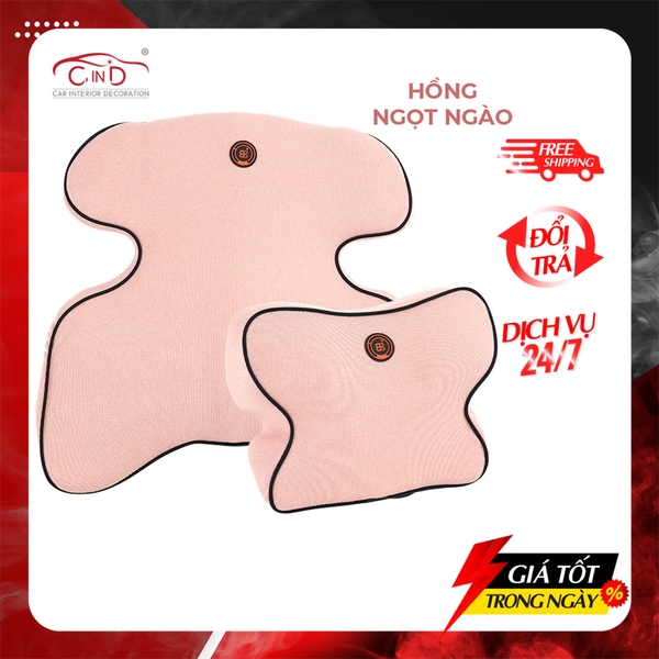 Gối Tựa Đầu Lót Lưng Cao Su Non Định Hình 4D Chống Đau Mỏi Vai Gáy Cột Sống CIND TK-028 - Nhập Khẩu Chính Hãng