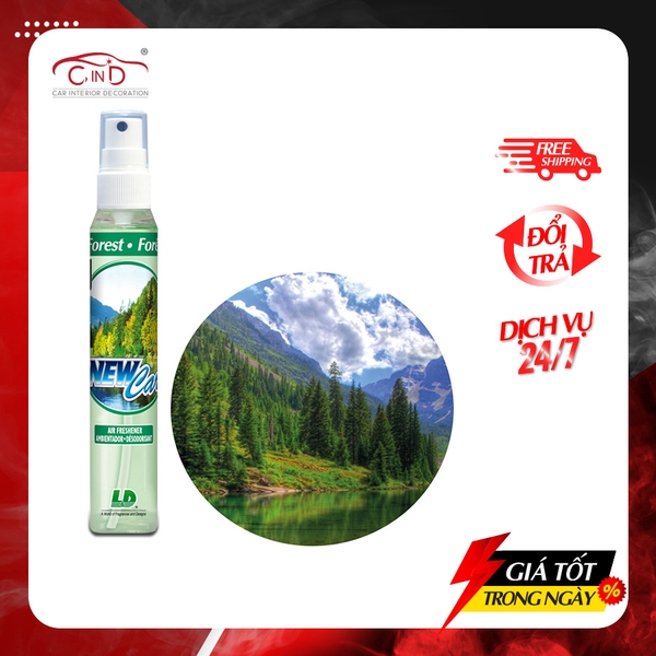 Nước Hoa Ô Tô Dạng Xịt L&D New Car Forest 60ml - Nhập Khẩu Chính Hãng