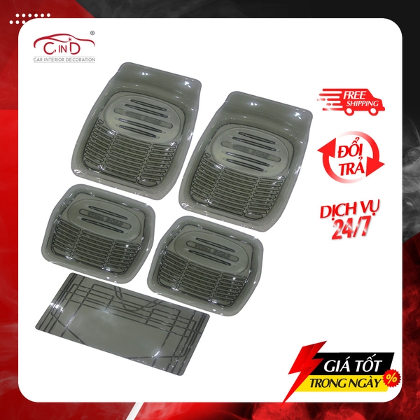 Bộ Thảm Lót Sàn Ô Tô PACKY PODA 5455 Màu Đen 4 Chỗ - Nhập Khẩu Chính Hãng
