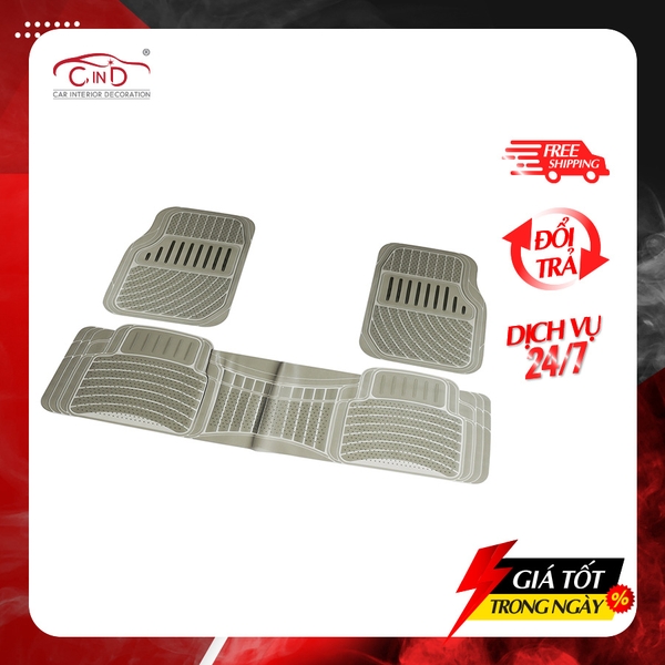 Bộ Thảm Lót Sàn Ô Tô PACKY PODA 6133 Màu Đen 4 Chỗ - Nhập Khẩu Chính Hãng