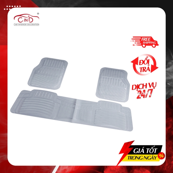Bộ Thảm Lót Sàn Ô Tô PACKY PODA 6133 Màu Xám 4 Chỗ - Nhập Khẩu Chính Hãng