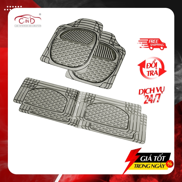 Bộ Thảm Lót Sàn Ô Tô PACKY PODA 6201-6207 Màu Đen 7 Chỗ - Nhập Khẩu Chính Hãng