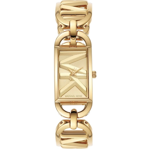 Đồng Hồ Nữ Michael Kors Empire MK7406 Gold Họa Tiết MK Mặt Chữ Nhật ...