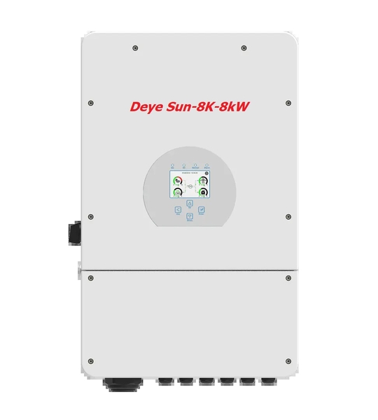 Inverter Hybrid Deye 8kWh 1 pha 2 MPPT | Inverter hoà lưới có lưu trữ 1 pha, 8 kWh, 2 MMPT. Bao gồm wiffi và DC switch | solarsonglam.com