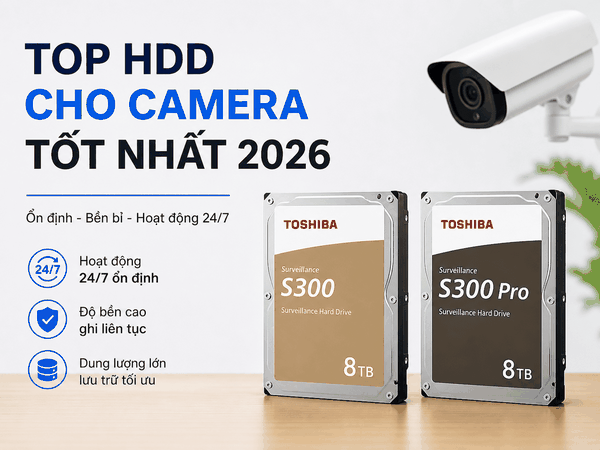 Top HDD Cho Camera Tốt Nhất 2026 – Giải Pháp Lưu Trữ 24/7