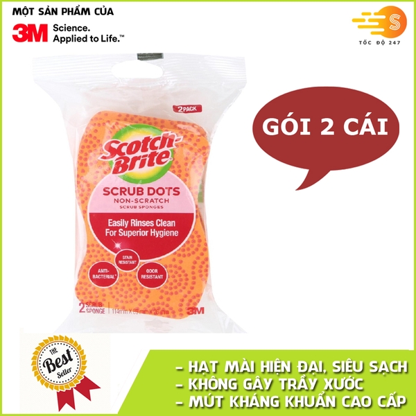 goi-2-mieng-rua-chen-hat-noi-sieu-sach-khong-tray-xuoc-scotch-brite-3m-cr-hnkt