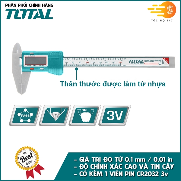 thuoc-kep-dien-tu-than-nhua-150mm-total-tmt331501-ky-thuat-so-dung-pin-cr2032-do