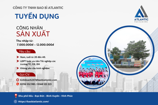 Tuyển dụng Công nhân sản xuất