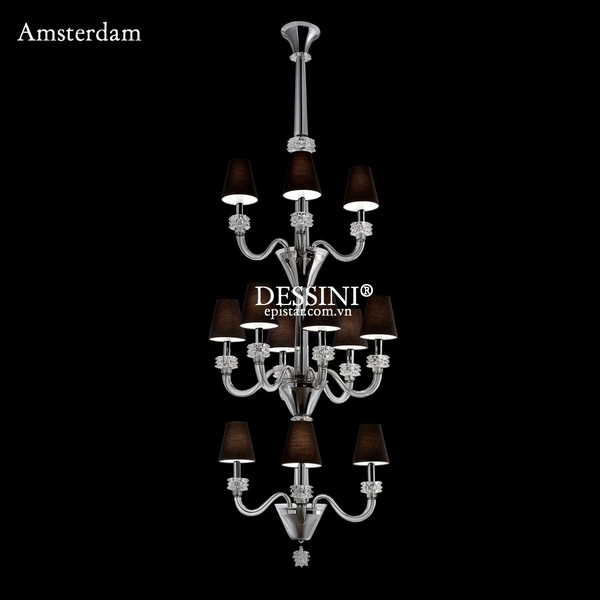 Đèn chùm pha lê Ý Dessini Amsterdam 24-L