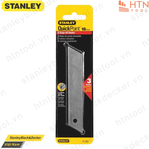 Lưỡi dao rọc 18mm (100c) Stanley 11-301H