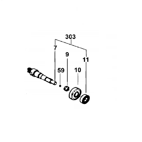 4020450004 BỘ TRỤC DÙNG CHO MÁY KHOAN STDH7213 - No.303