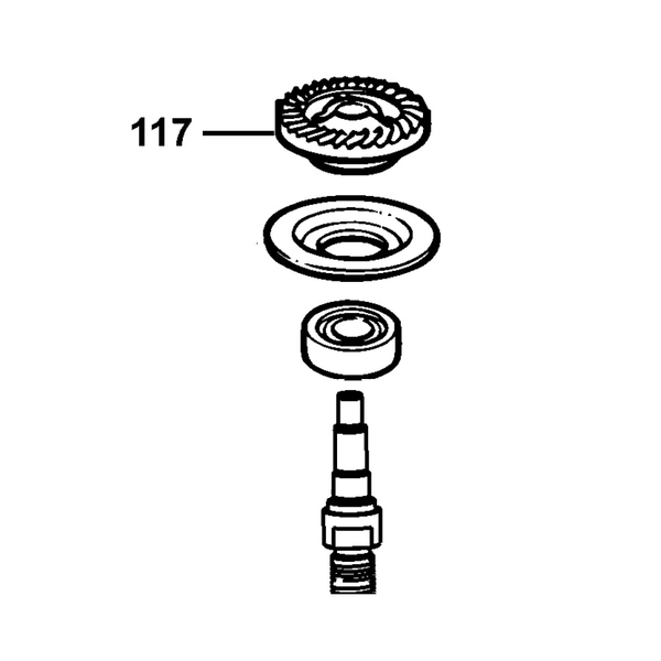 661244-00 Bộ bánh răng máy DW810, DW820 - No.117