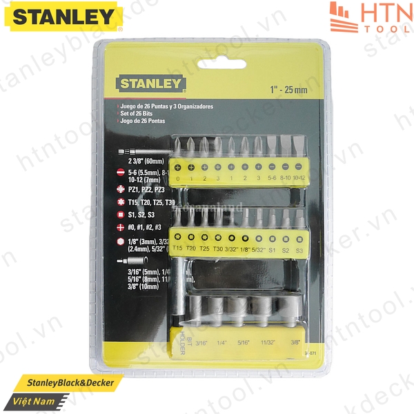 Mũi vặn vít bộ 29P Stanley 68-071-23