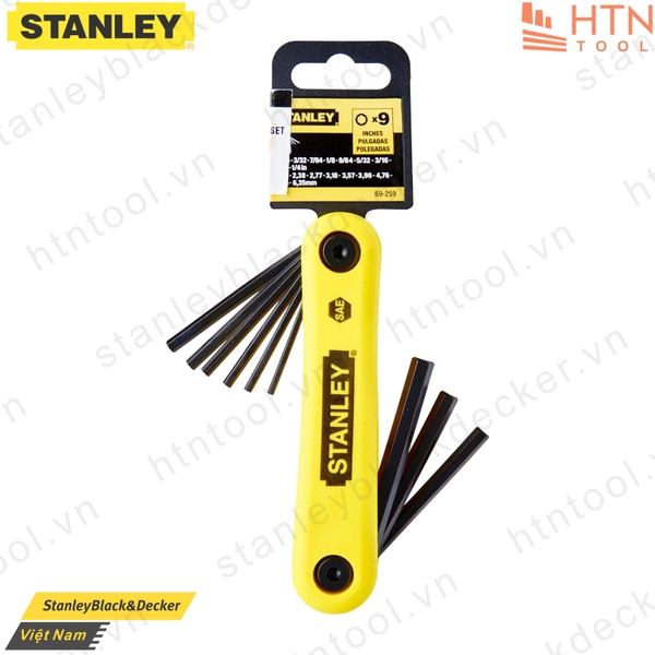 Lục giác gập INCH 9 chi tiết Stanley 69-259-22