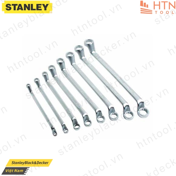 Cờ lê 2 đầu vòng 75° hệ MET (bộ 8 cây) Stanley 87-576-1