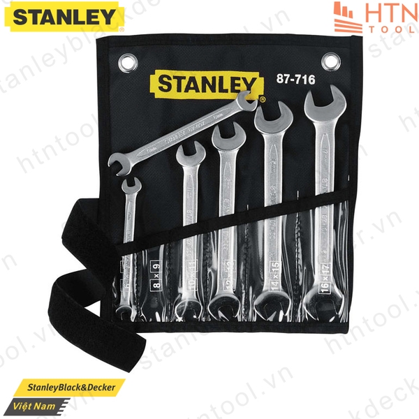 Cờ lê 2 đầu miệng hệ INCH (bộ 6 cây) Stanley 87-716-1