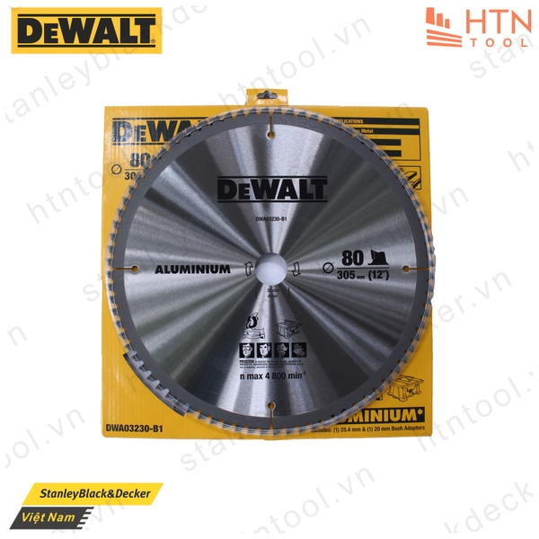 Lưỡi cưa nhôm, gỗ Dewalt 305x30x80T DWA03230-B1