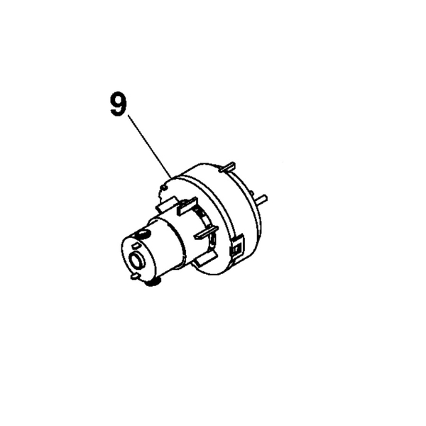 N020513 BỘ ĐỘNG CƠ VÀ QUẠT MÁY THỔI HƠI NÓNG D26411, D26414 - No.9