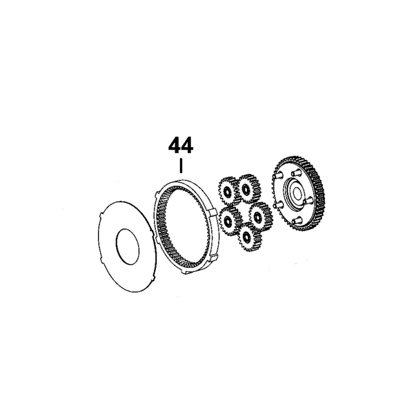 N030988 BÁNH RĂNG MẶT TRỜI TẦNG 1 DCD730,DCD735,DCD790,DCD791,DCD796,DCD785 - No.44