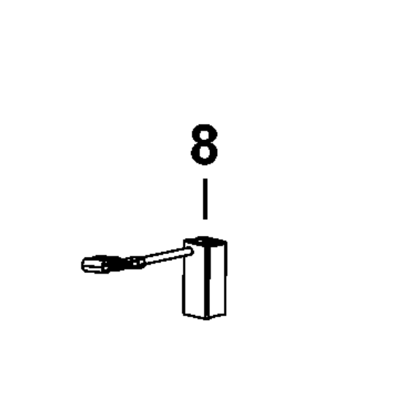 Cặp chổi than 120V dùng cho máy mài Dewalt DWE8100S,DWE8100T,DWE8110S,DWE8200PL,DWE8200S,DWE8200T,DWE8210P,DWE886S,DWE886T - No.8 N175106