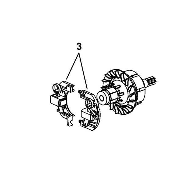 N187232 BỘ GIÁ ĐỠ CHỔI THAN DÙNG CHO KHOAN PIN DCF830L2-KR - No.3